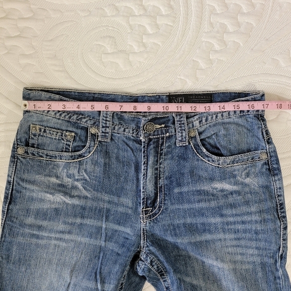 TK Axel Treadwell Relaxed Straight Denim Jeans Mens 32 X 34 - Picture 12 of 15